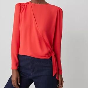 Ann Taylor Wrap Blouse (never worn-new without tags)!